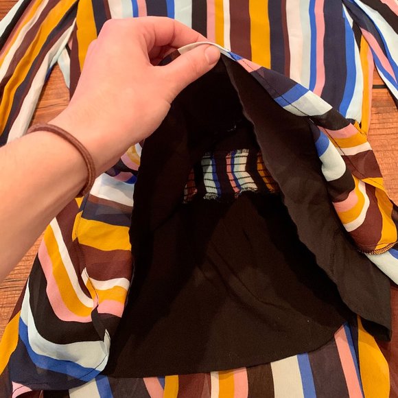 JUST FEMALE Romain chiffon striped blouse - Picture 8 of 13